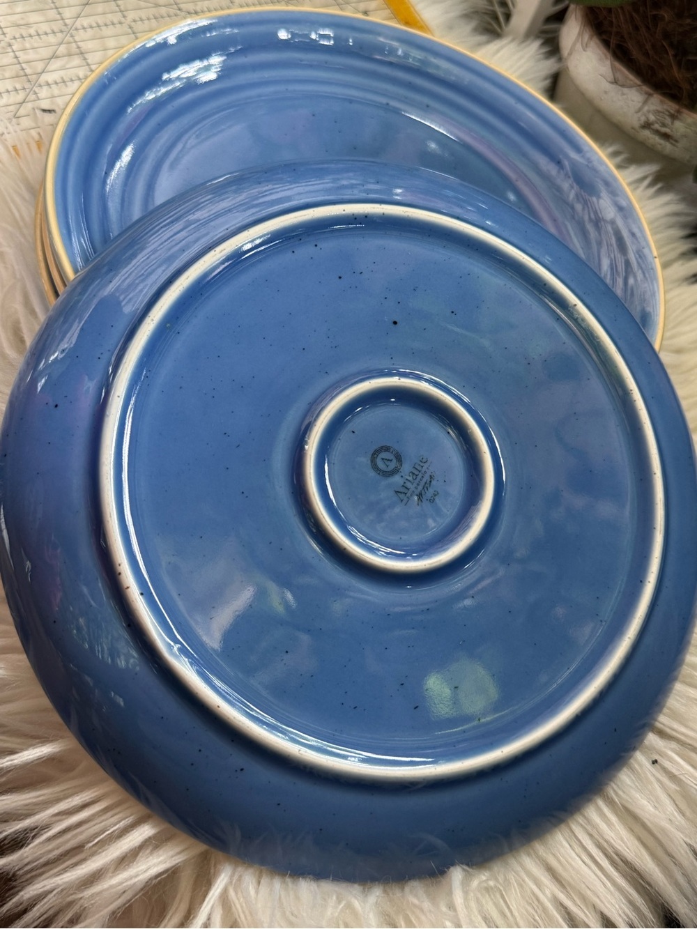 Ariane Beautiful Blue Ceramic Plates set of 5